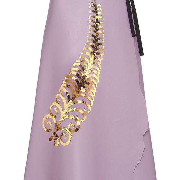 Prada sequin feather leather  A-line skirt - Picture 6 of 10